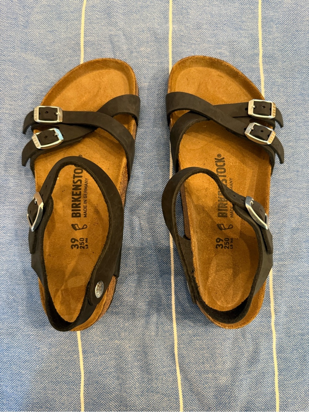 Birkenstock Black Strappy Buckle Sandals